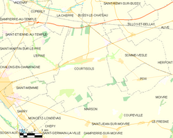 Map commune FR insee code 51193